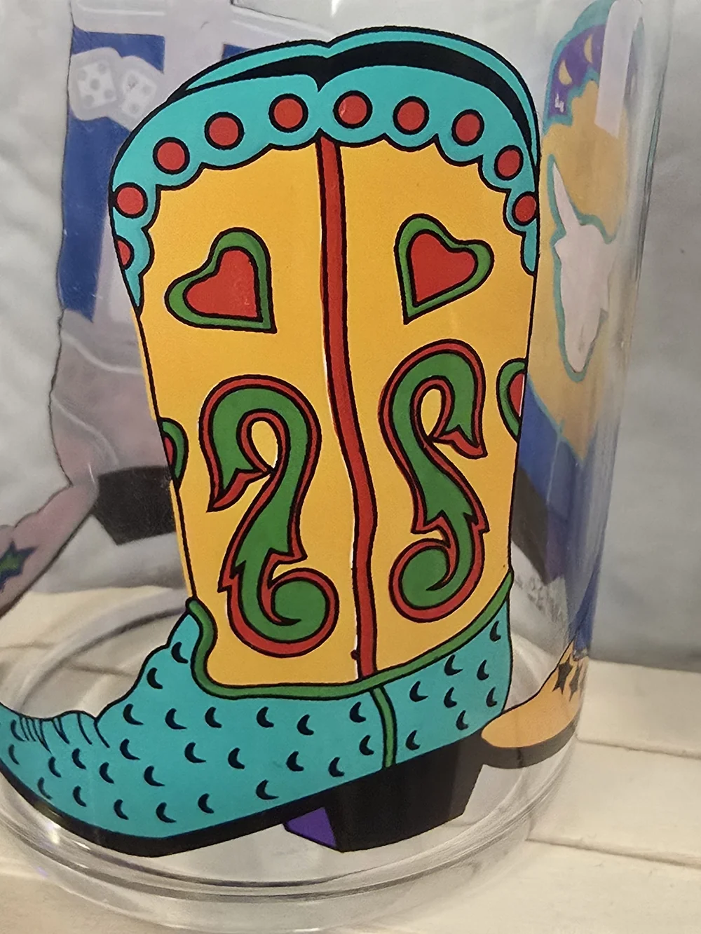 Department 56 Colorful Cowboy Boot Plastic Tumblers - Set Of 4